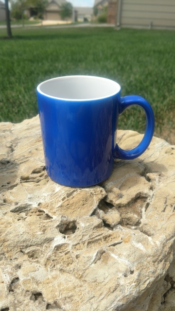 11 oz Blue Round Coffee Mug